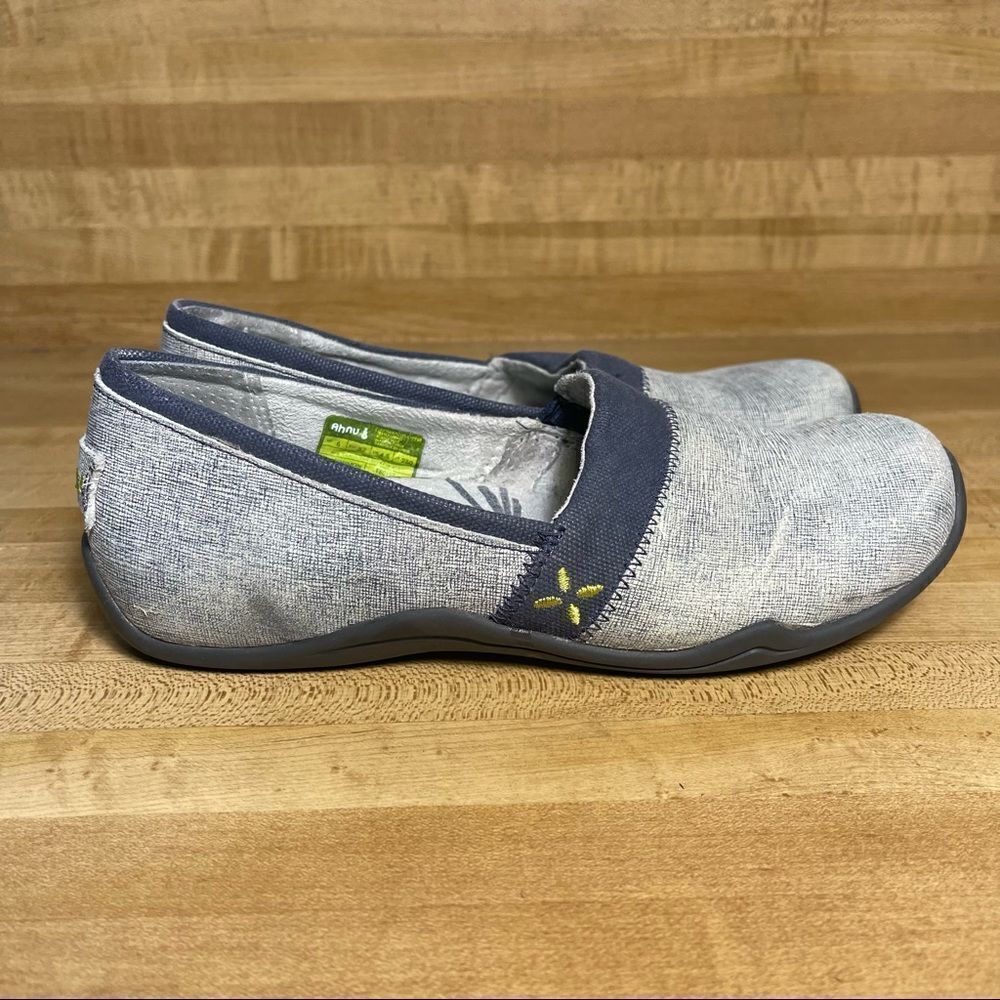 Ahnu Women’s 6 Loafer Comfort Shoes Blue With Grey Soles Summer Style F8012B